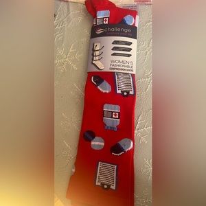 Compression socks by Challenge-Women’s with medical logos.